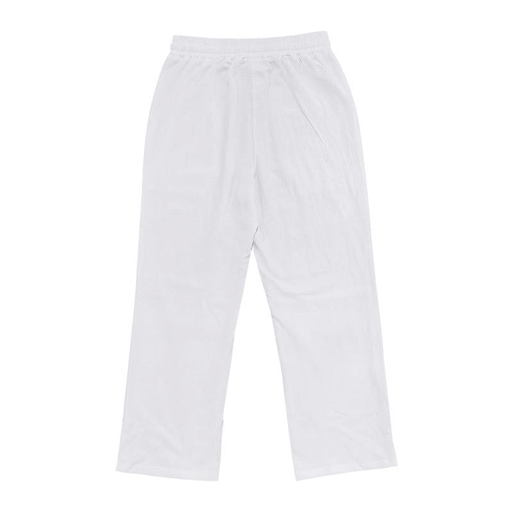 Pantalones casuales de algodón con botones y bolsillos para hombre , de Buddha Stones - image 3