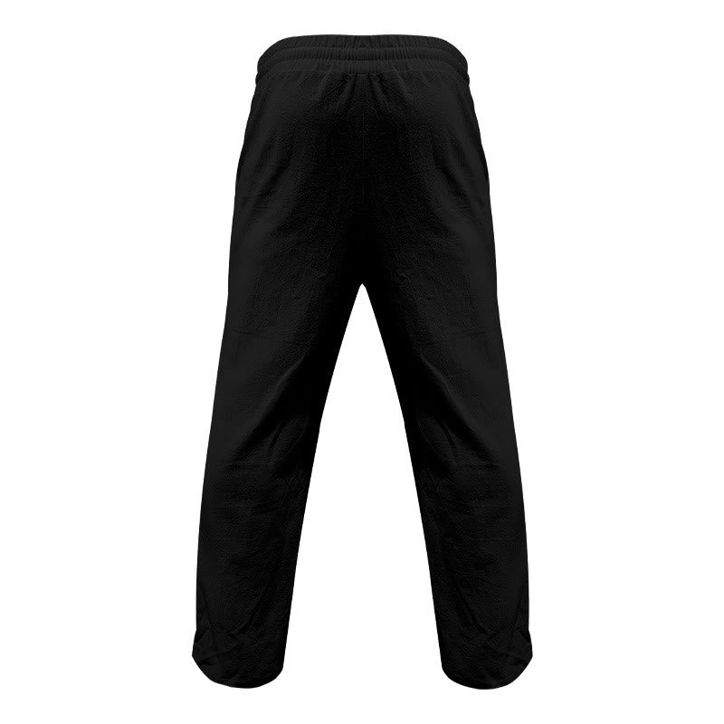 Pantalones casuales de algodón con botones y bolsillos para hombre , de Buddha Stones - image 15