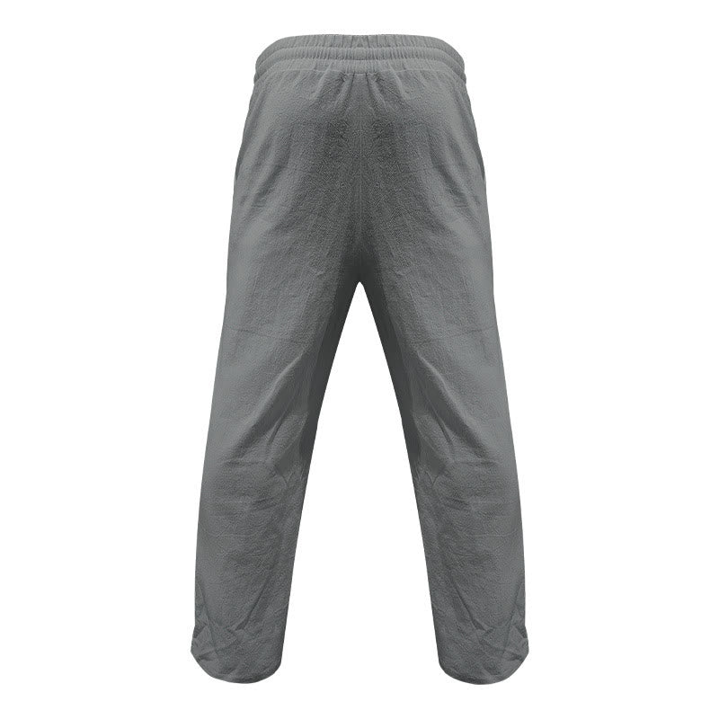 Pantalones casuales de algodón con botones y bolsillos para hombre , de Buddha Stones - image 30