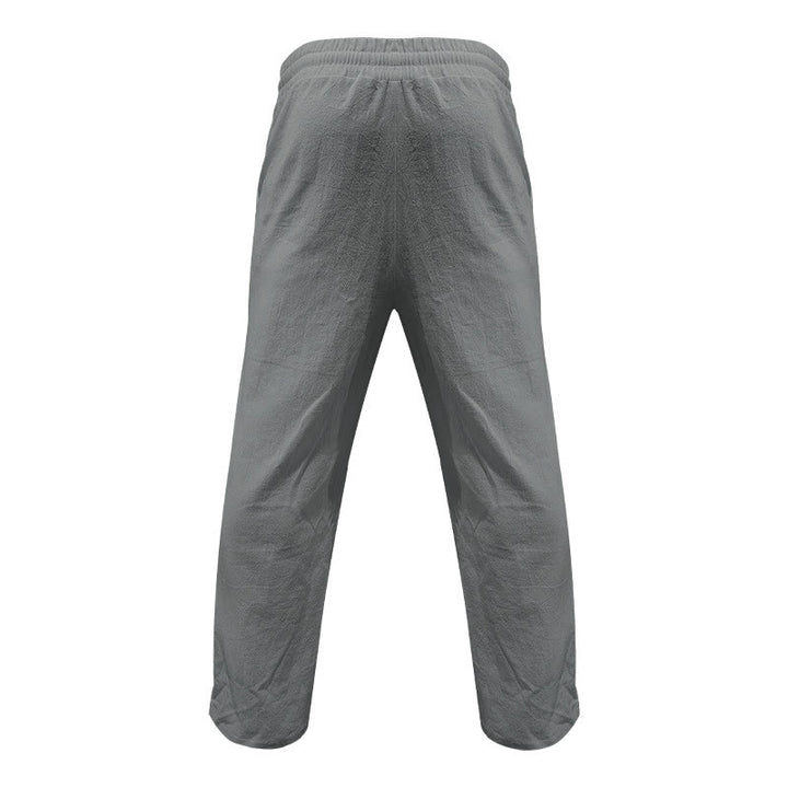 Pantalones casuales de algodón con botones y bolsillos para hombre , de Buddha Stones - image 30