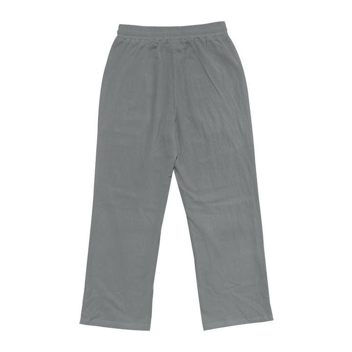 Pantalones casuales de algodón con botones y bolsillos para hombre , de Buddha Stones - image 27
