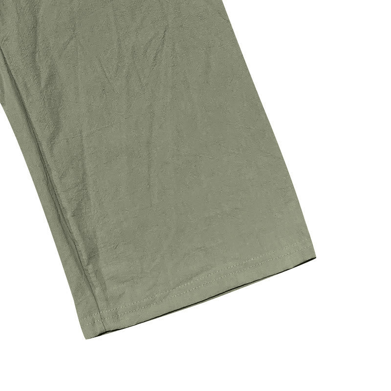 Pantalones de algodón para hombre con bolsillos y botones de color liso con cordón ajustable y Buddha Stones - image 20