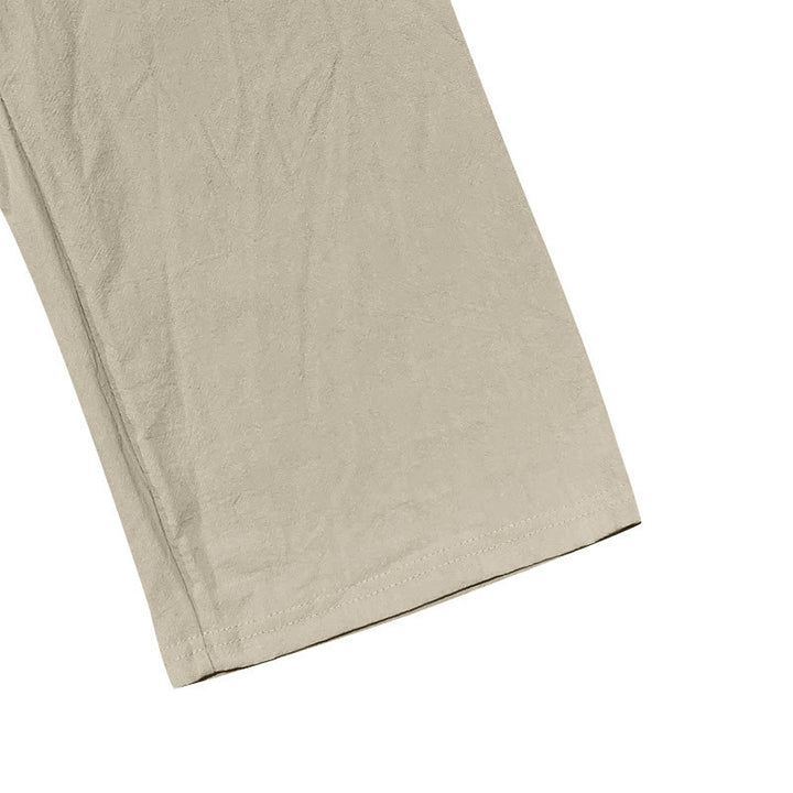 Pantalones de algodón para hombre con bolsillos y botones de color liso con cordón ajustable y Buddha Stones - image 24