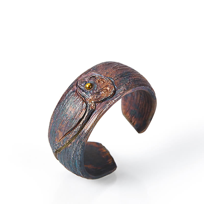 Anillo de equilibrio de loto de plata de ley 999 con Buddha Stones - image 10