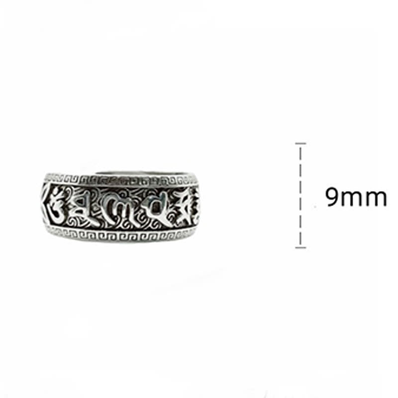 Anillo de riqueza ajustable de cobre con Om Mani Padme Hum y Buddha Stones - image 5