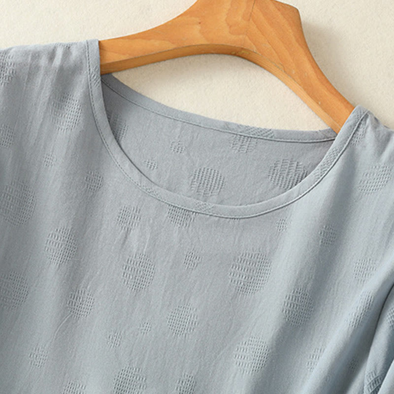 Conjunto de 2 piezas de camisa de manga corta y pantalones harén para mujer con Buddha Stones y ropa de meditación - image 4