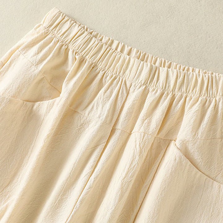 Conjunto de ropa de meditación Buddha Stones de 2 piezas: camisa de manga corta lisa para mujer, pantalones harem. - image 13