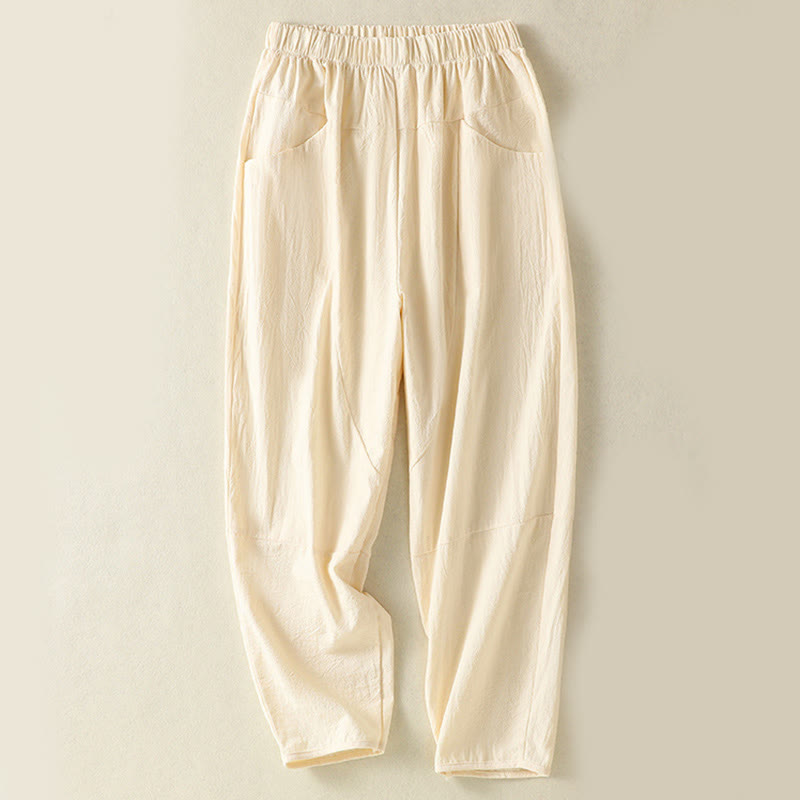Conjunto de ropa de meditación Buddha Stones de 2 piezas: camisa de manga corta lisa para mujer, pantalones harem. - image 10