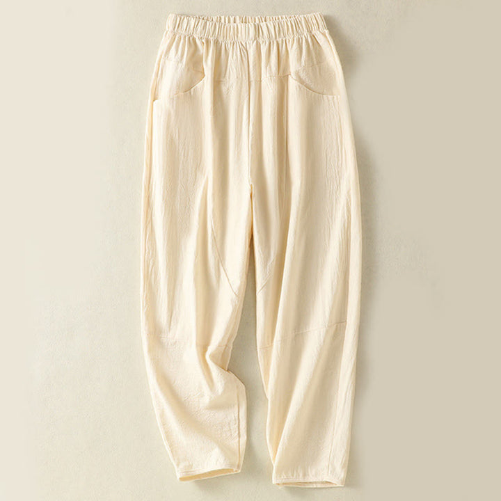 Conjunto de ropa de meditación Buddha Stones de 2 piezas: camisa de manga corta lisa para mujer, pantalones harem. - image 10