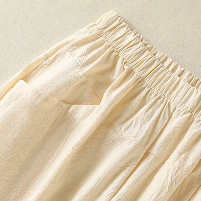 Conjunto de 2 piezas de camisa de manga corta y pantalones harén para mujer con Buddha Stones y ropa de meditación - image 11