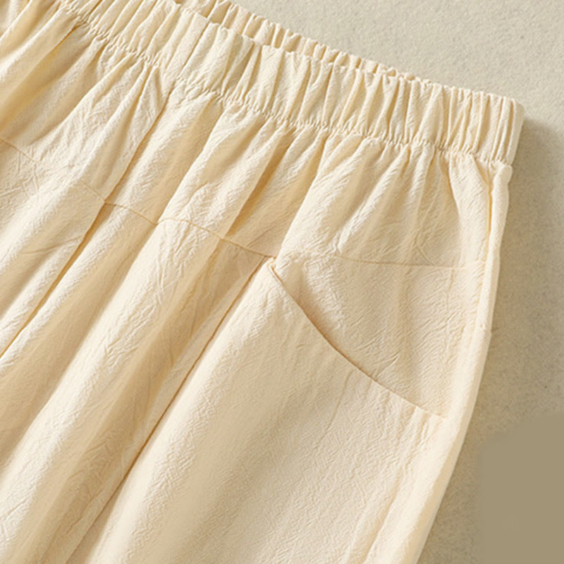 Conjunto de 2 piezas de camisa de manga corta y pantalones harén para mujer con Buddha Stones y ropa de meditación - image 16