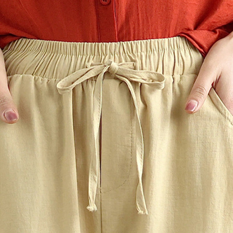 Conjunto de 2 piezas de camisa de manga corta y pantalones harén para mujer con Buddha Stones y ropa de meditación informal - image 14