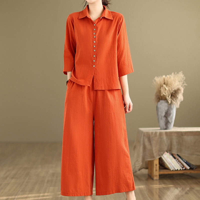 Conjunto de 2 piezas de ropa de meditación informal con cuello alto y pantalones holgados para mujer con Buddha Stones - image 11