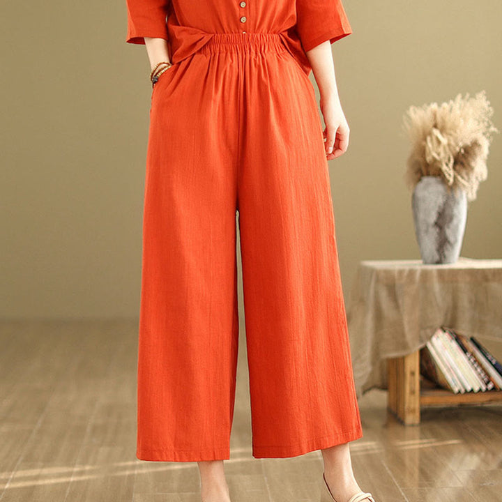 Conjunto de 2 piezas de ropa de meditación informal con cuello alto y pantalones holgados para mujer con Buddha Stones - image 14
