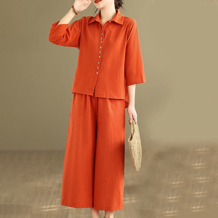 Conjunto de 2 piezas de ropa de meditación informal con cuello alto y pantalones holgados para mujer con Buddha Stones - image 9