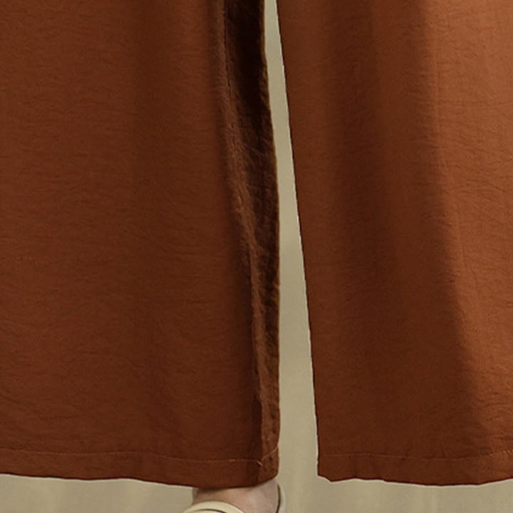 Conjunto de 2 piezas de ropa de meditación informal con cuello alto y pantalones holgados para mujer con Buddha Stones - image 6