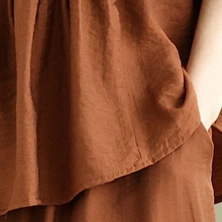 Conjunto de 2 piezas de ropa de meditación informal con cuello alto y pantalones holgados para mujer con Buddha Stones - image 5