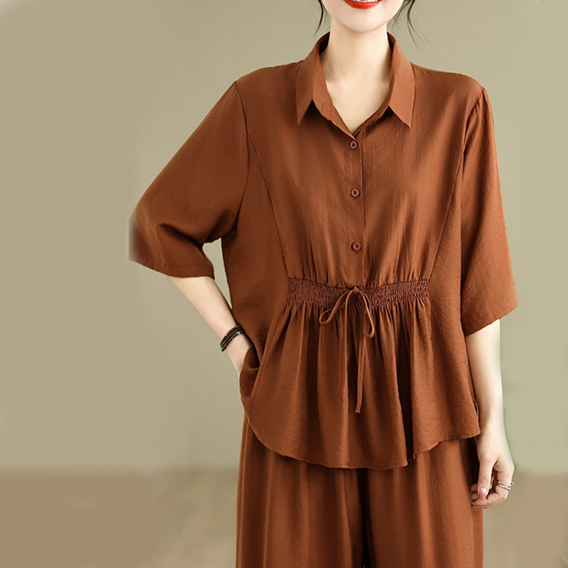 Conjunto de 2 piezas de ropa de meditación informal con cuello alto y pantalones holgados para mujer con Buddha Stones - image 3