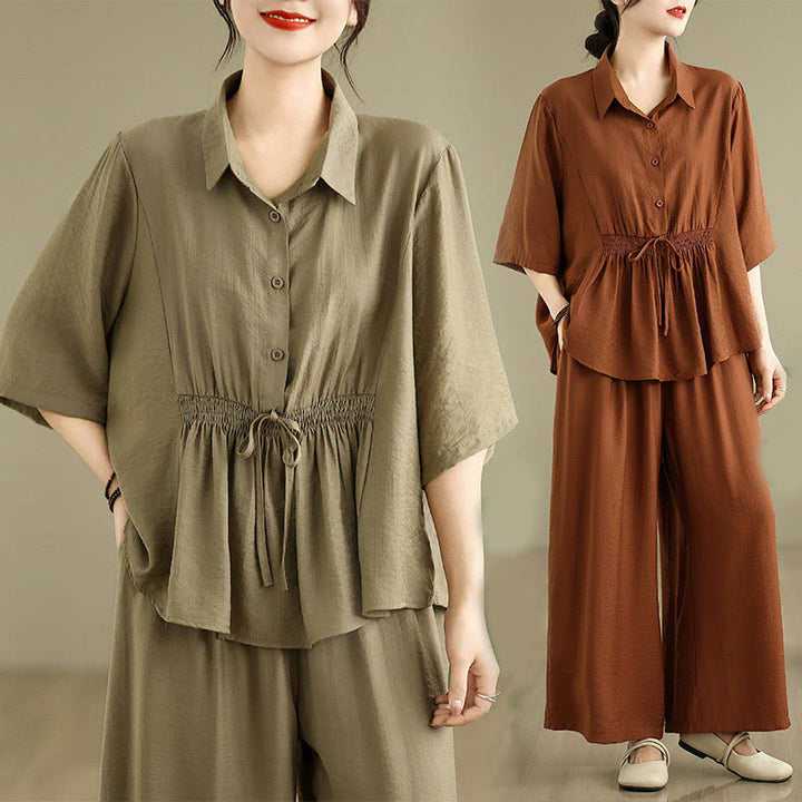 Conjunto de 2 piezas de ropa de meditación informal con cuello alto y pantalones holgados para mujer con Buddha Stones - image 19