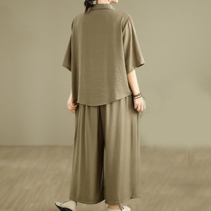 Conjunto de 2 piezas de ropa de meditación informal con cuello alto y pantalones holgados para mujer con Buddha Stones - image 15