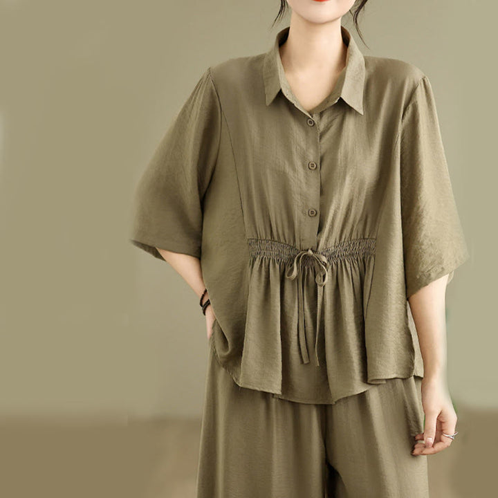 Conjunto de 2 piezas de ropa de meditación informal con cuello alto y pantalones holgados para mujer con Buddha Stones - image 17