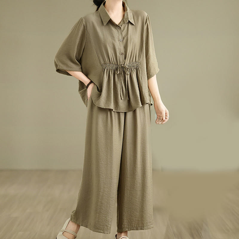 Conjunto de 2 piezas de ropa de meditación informal con cuello alto y pantalones holgados para mujer con Buddha Stones - image 18