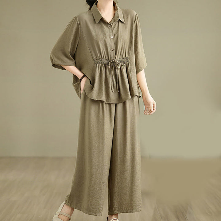Conjunto de 2 piezas de ropa de meditación informal con cuello alto y pantalones holgados para mujer con Buddha Stones - image 18