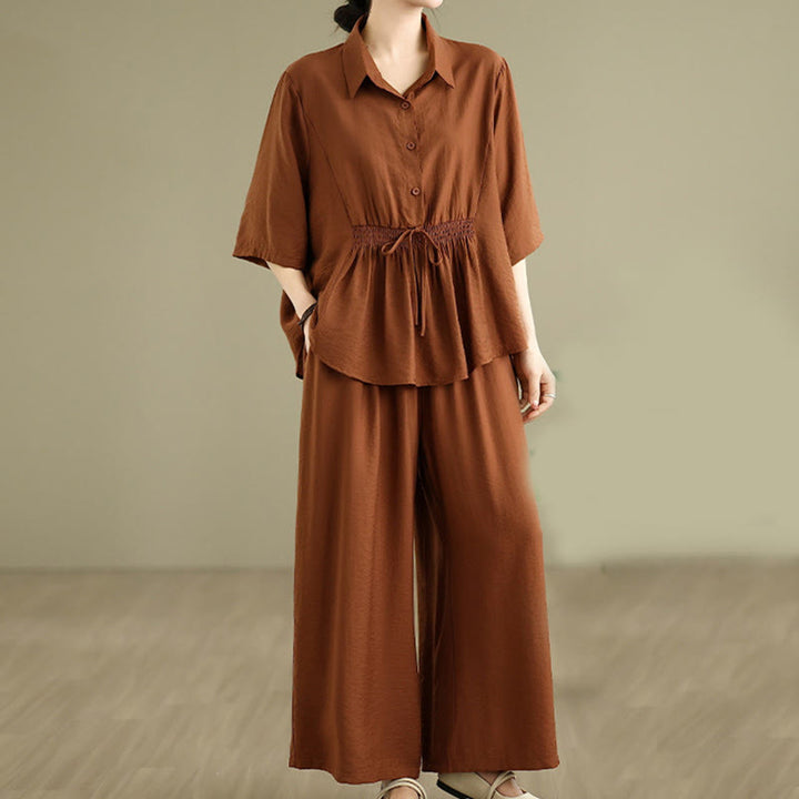 Conjunto de 2 piezas de ropa de meditación informal con cuello alto y pantalones holgados para mujer con Buddha Stones - image 12