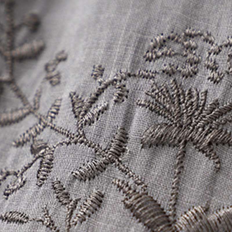 Pantalones harem para mujer con bolsillos y estampado bordado de Buddha Stones. - image 4