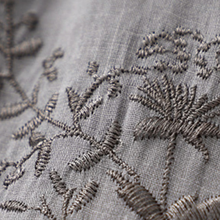 Pantalones harem para mujer con bolsillos y estampado bordado de Buddha Stones. - image 4
