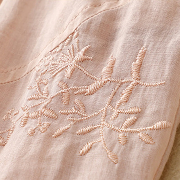 Pantalones harem para mujer con bolsillos y estampado bordado de Buddha Stones. - image 19