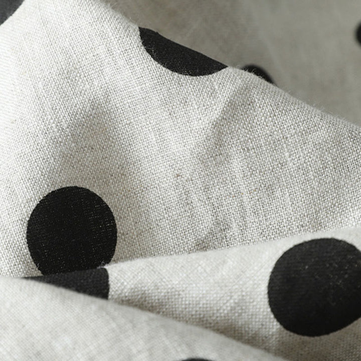 Pantalones harén de lino y algodón para mujer con estampado floral de lunares y Buddha Stones y bolsillos - image 6