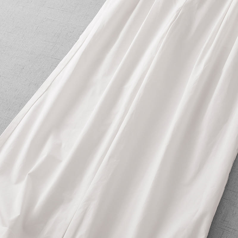 Pantalones casuales Buddha Stones de cintura alta, lisos, de poliéster, para mujer, de pierna ancha, largos 7-8, con bolsillos - image 15