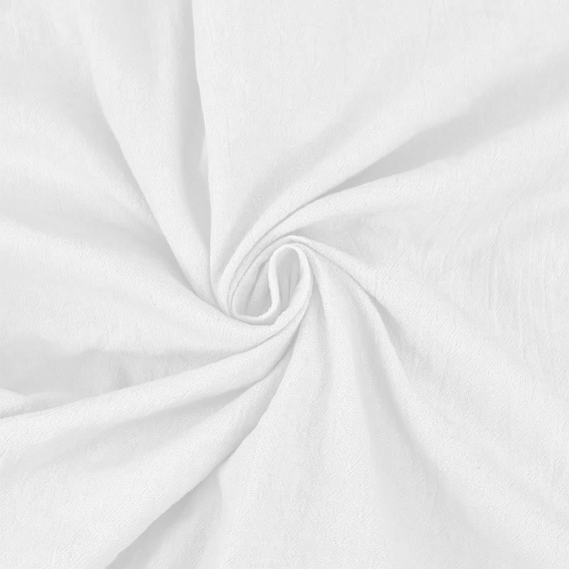 Camisa de lino para hombre con capucha, manga larga, botones y cordón, color liso, con Buddha Stones - image 10