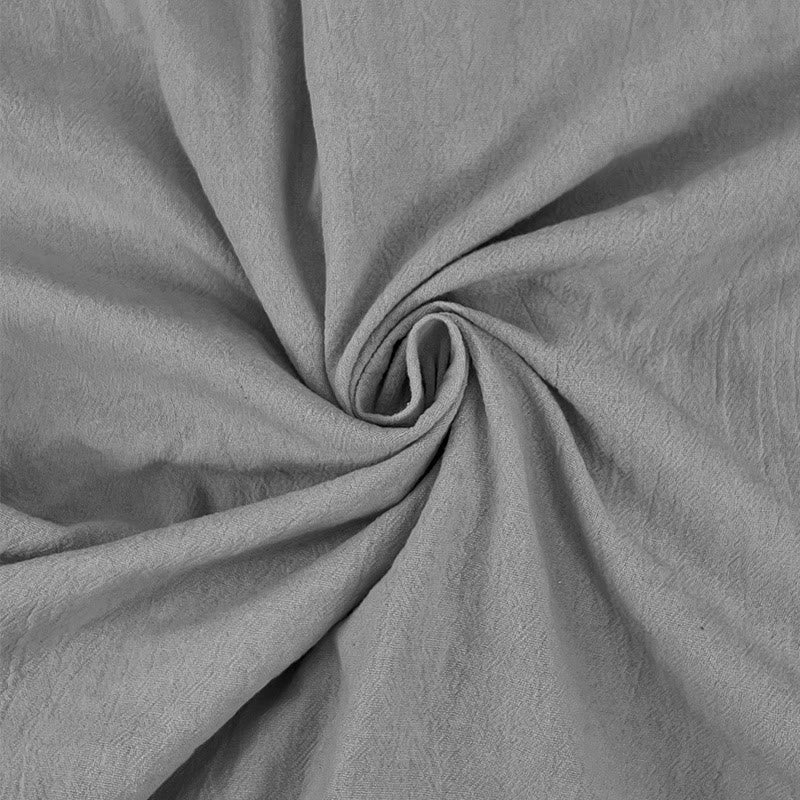 Camisa de lino para hombre con capucha, manga larga, botones y cordón, color liso, con Buddha Stones - image 17