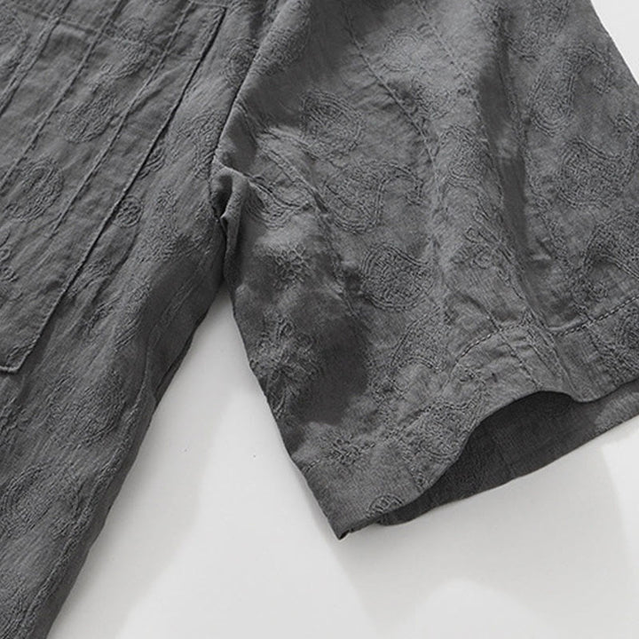 Camisa de verano de manga corta con botones y dos bolsillos para hombre con Buddha Stones - image 10