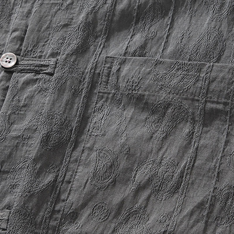 Camisa de verano de manga corta con botones y dos bolsillos para hombre con Buddha Stones - image 8