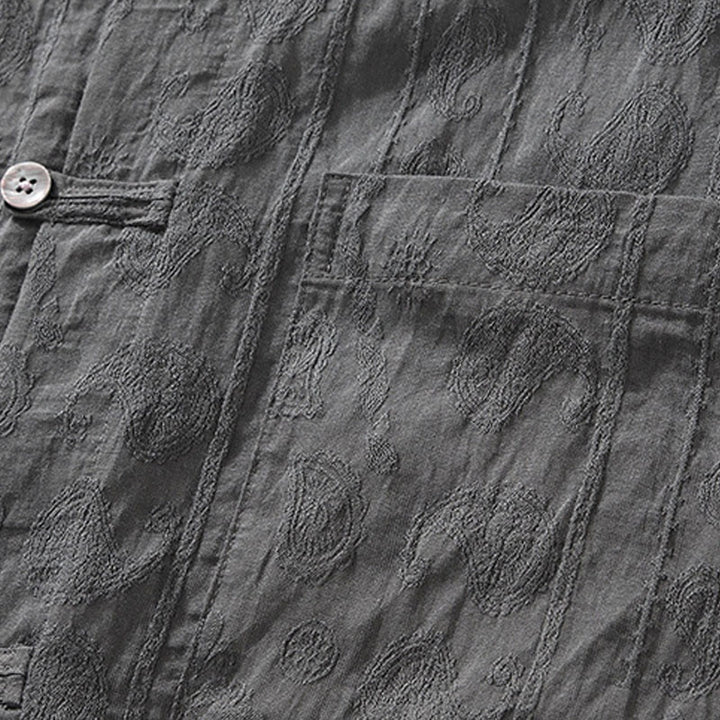 Camisa de verano de manga corta con botones y dos bolsillos para hombre con Buddha Stones - image 8