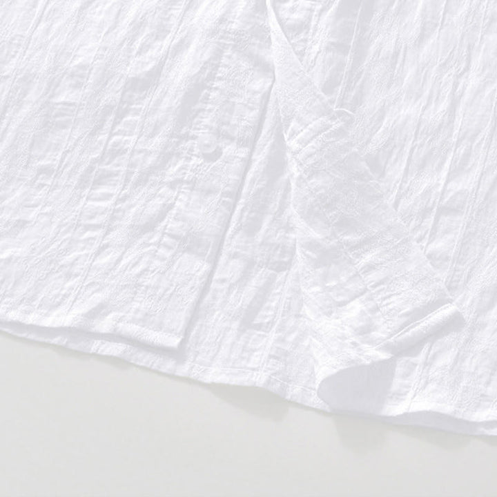 Camisa de verano de manga corta con botones y dos bolsillos para hombre con Buddha Stones - image 15