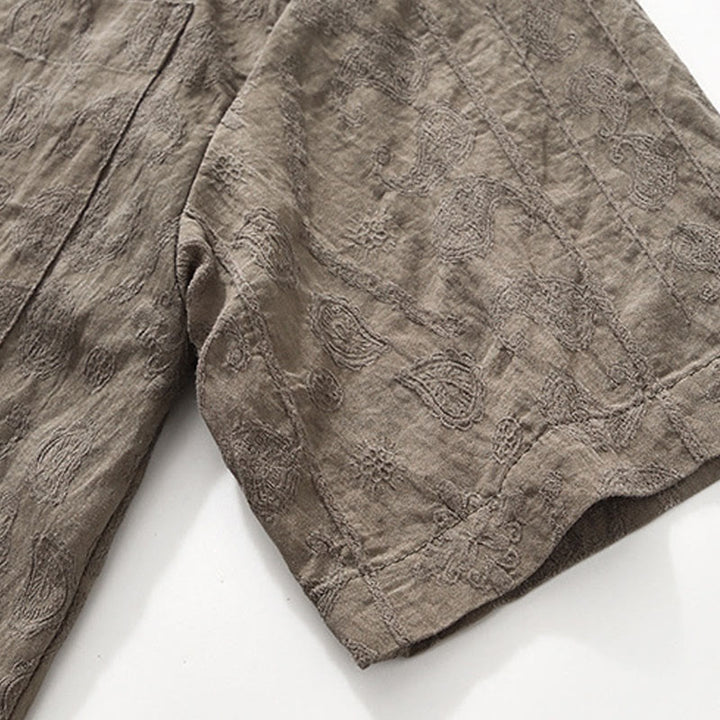 Camisa de verano de manga corta con botones y dos bolsillos para hombre con Buddha Stones - image 24