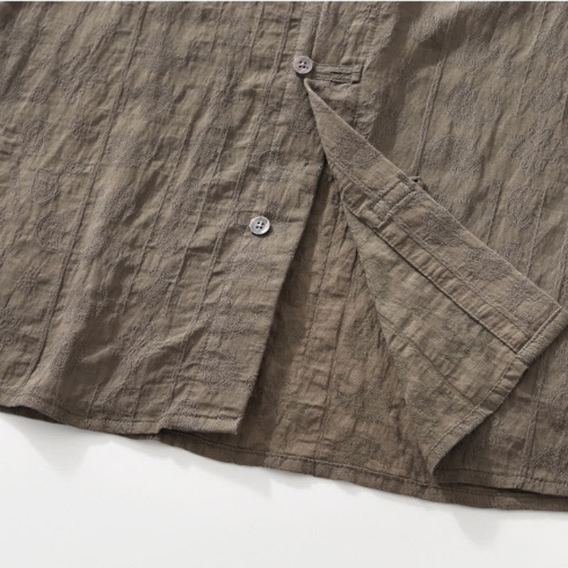 Camisa de verano de manga corta con botones y dos bolsillos para hombre con Buddha Stones - image 23