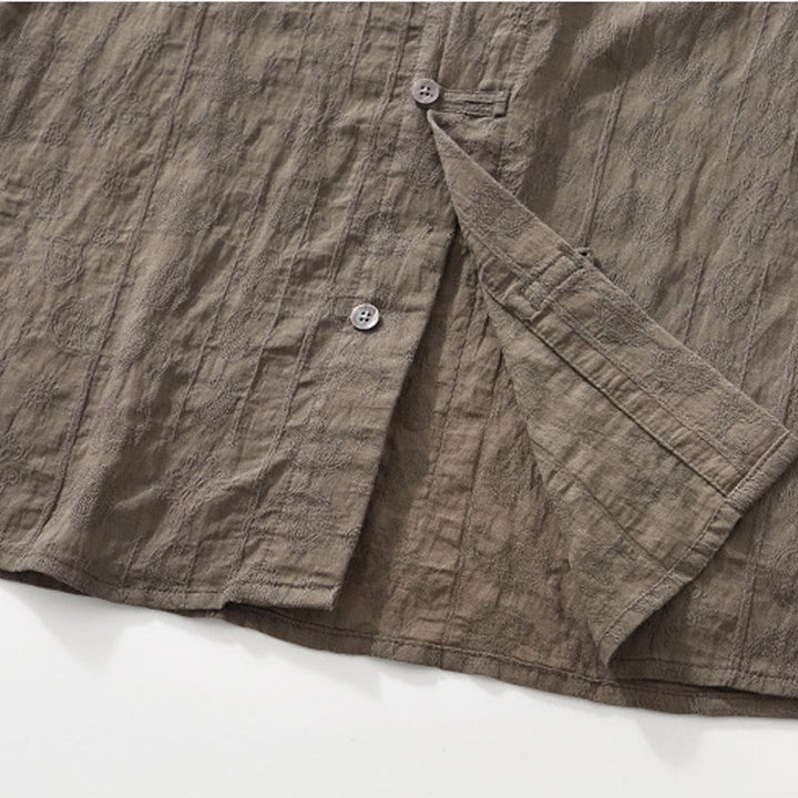 Camisa de verano de manga corta con botones y dos bolsillos para hombre con Buddha Stones - image 23