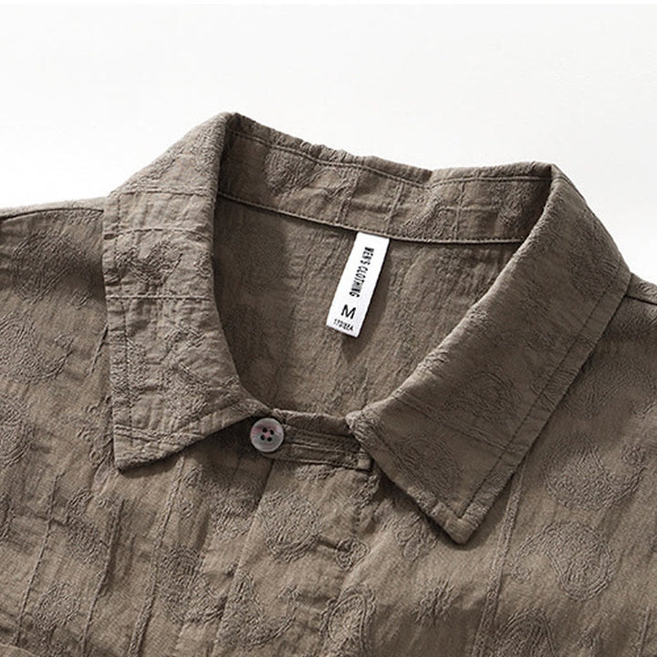 Camisa de verano de manga corta con botones y dos bolsillos para hombre con Buddha Stones - image 20