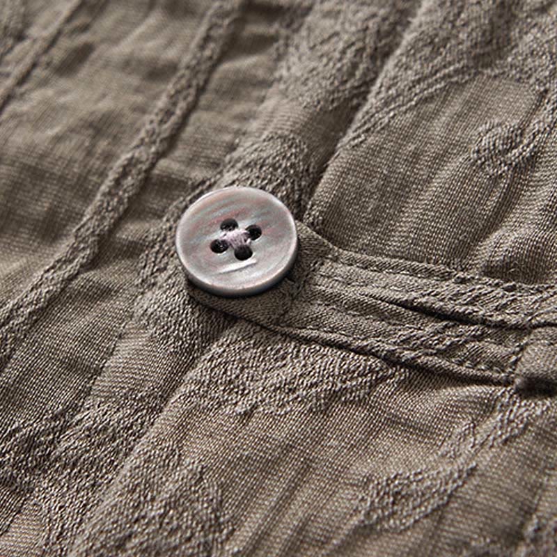 Camisa de verano de manga corta con botones y dos bolsillos para hombre con Buddha Stones - image 21