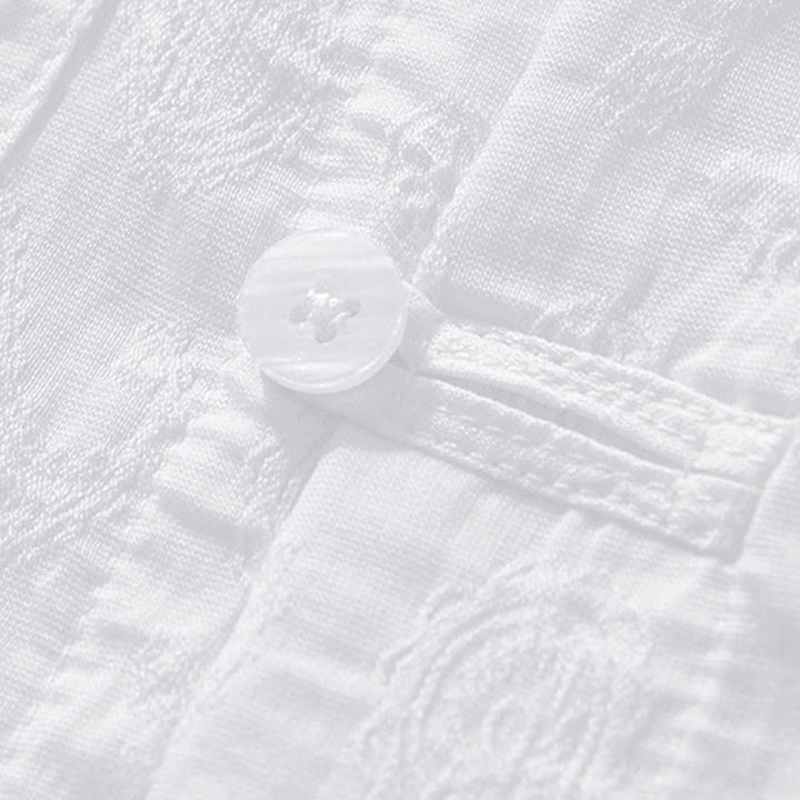 Camisa de verano de manga corta con botones y dos bolsillos para hombre con Buddha Stones - image 14