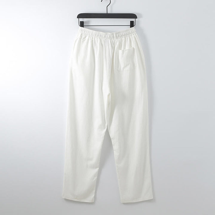 Conjunto de 2 pantalones kimono de algodón con cordones y bolsillos para hombre con Buddha Stones . - image 5