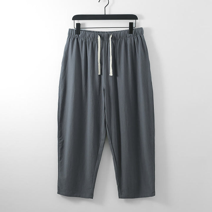 Conjunto de 2 piezas de kimono de algodón con pantalones hasta los tobillos para hombre con Buddha Stones. - image 1