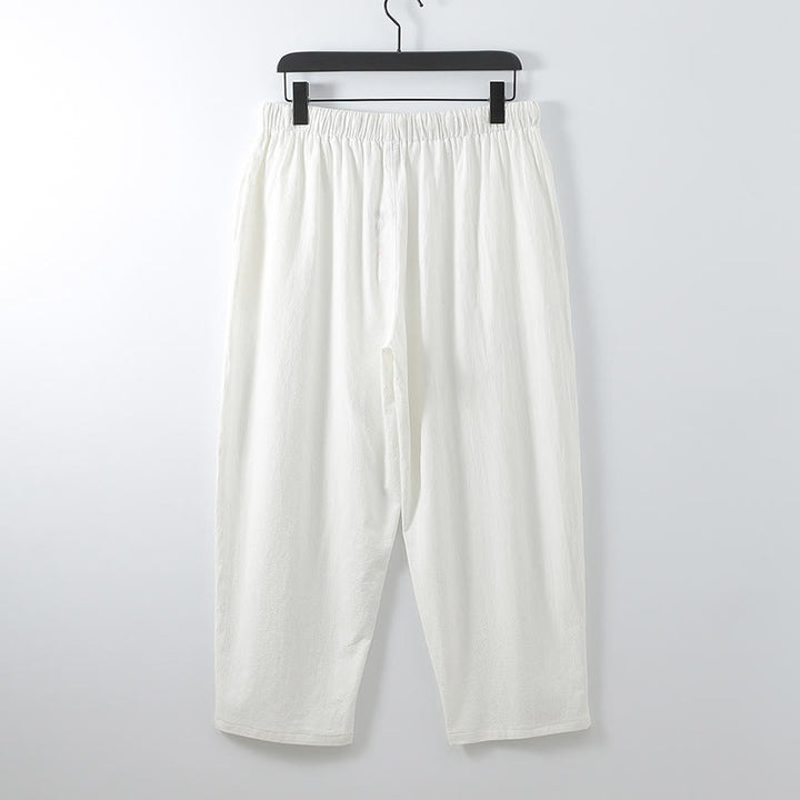 Conjunto de 2 piezas de kimono de algodón con pantalones hasta los tobillos para hombre con Buddha Stones. - image 5