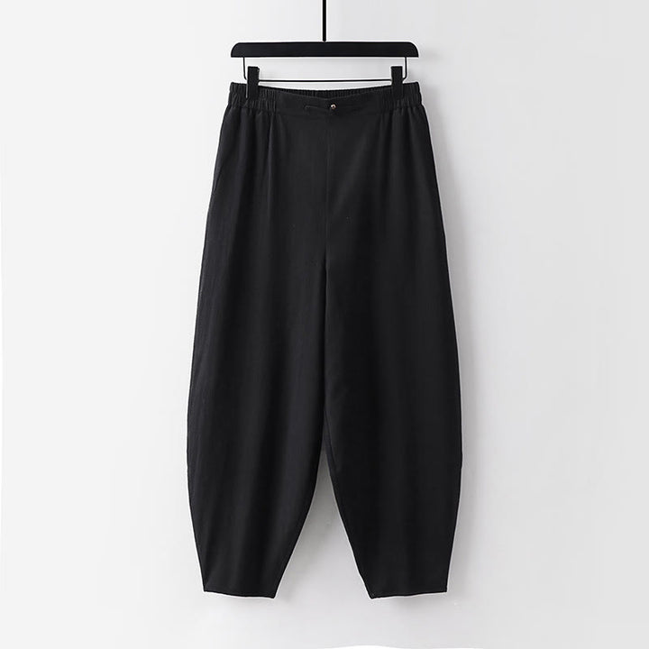 Conjunto de 2 piezas de camisa y pantalones de algodón con cuello en V y media manga con bolsillos para meditación de Buddha Stones para hombre - image 18