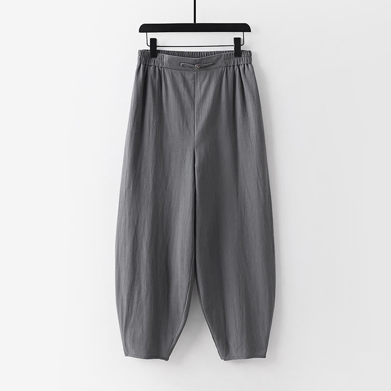 Conjunto de 2 piezas de camisa y pantalones de algodón con cuello en V y media manga con bolsillos para meditación de Buddha Stones para hombre - image 9